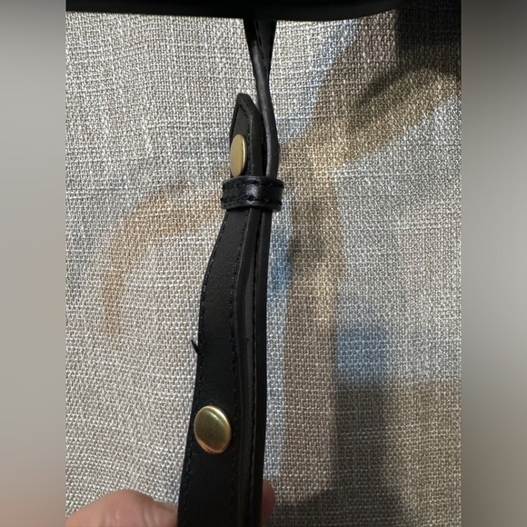 Aimee Kestenberg black leather purse with leopard print trim and stud details - Picture 4 of 16